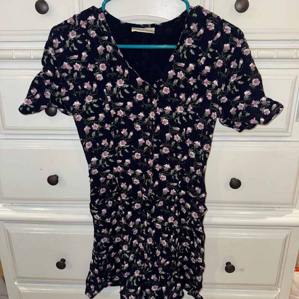 VINTAGE 90s floral button up romper